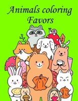 Animals Coloring Favors