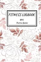 Fitness Logbook With Positive Quotes