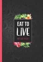 Eat to Live Not Live to Eat