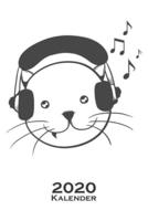 Katze Mit Kopfhöher Hört Musik Kalender 2020