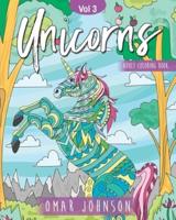 Unicorns Adult Coloring Book Vol 3