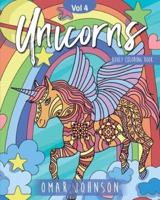 Unicorns Adult Coloring Book Vol 4