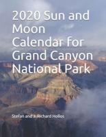 2020 Sun and Moon Calendar for Grand Canyon National Park