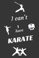 I Can't I Have Karate
