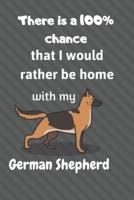 There Is a 100% Chance That I Would Rather Be Home With My German Shepherd Dog