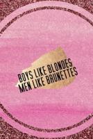 Boys Like Blondes Men Like Brunettes