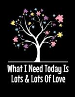 What I Need Today Is Lots Lots Of Love