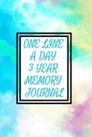 One Line a Day Three Year Memory Journal