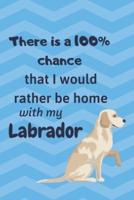 There Is a 100% Chance That I Would Rather Be Home With My Labrador