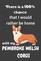 There Is a 100% Chance That I Would Rather Be Home With My Pembroke Welsh Corgi