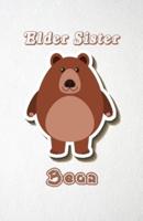Elder Sister Bear A5 Lined Notebook 110 Pages
