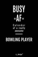 Calendar 2020 for Bowling Players / Bowling Player