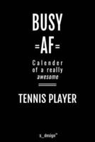 Calendar 2020 for Tennis Players / Tennis Player