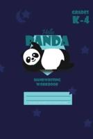 Hello Panda Primary Handwriting k-4 Workbook, 51 Sheets, 6 x 9 Inch Blue Cover