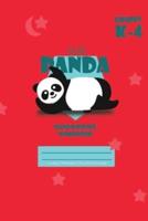 Hello Panda Primary Handwriting k-4 Workbook, 51 Sheets, 6 x 9 Inch Red Cover