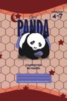Lord Panda Primary Composition 4-7 Notebook, 102 Sheets, 6 x 9 Inch Ox-Red Cover