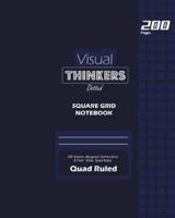 Visual Thinkers Square Grid, Quad Ruled, Composition Notebook, 100 Sheets, Large Size 8 x 10 Inch Blue Cover