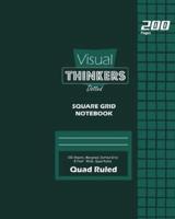 Visual Thinkers Square Grid, Quad Ruled, Composition Notebook, 100 Sheets, Large Size 8 x 10 Inch Olive Green Cover