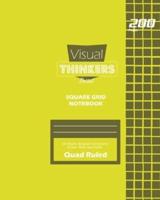 Visual Thinkers Square Grid, Quad Ruled, Composition Notebook, 100 Sheets, Large Size 8 x 10 Inch Yellow Cover