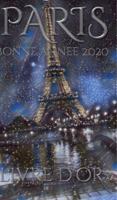 Paris Eiffel Tower Happy New Year  Blank pages 2020 Guest Book cover French  translation