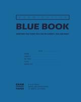 Examination Blue Book, Wide Ruled, 12 Sheets (24 Pages), Blank Lined, Write-in Booklet (Navy Blue)