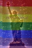 Pride Rainbow statue of liberty creative blank  journal