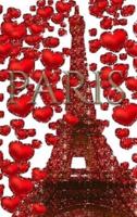 Paris Valentine's glitter  Red  hearts Eiffel Tower creative  blank Journal