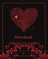 College Notebook: Student notebook   Journal   Diary   Heart circuit cover notepad by Raz McOvoo