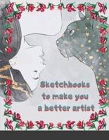 Sketchbooks to make you a better artist: White Paper for Drawing with Colored Cover, Sketching, Painting, Writing 110 Pages 8.5 x 11 art Drawing Book for everyone