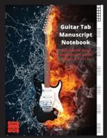 Guitar Tab Manuscript Notebook with 7 Guitar Chord Diagrams and 6 wide staves : 150 Pages   Blank Music Journal Book   Guitar Notes   Blank White Music Paper Sheet for Guitarists and Musicians   Wide Staff