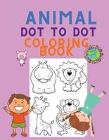 Animal Dot to Dot Coloring Book