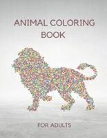 Animal Coloring Book for Adults : Wonderful Animal Patterns with Lions, Elephants, Owls, Horses, Dogs, Cats, and Many More  Provides Hours of Stress Relief (Adult Coloring Book)