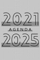 Agenda 2021 - 2025: Agenda pour 260 Semaines, Calendrier de 60 Mois, Livre Hebdomadaire pour les Activités et les Rendez-vous, Livre Blanc, 6" x 9", 376 Pages
