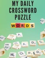 MY DAILY CROSSWORD PUZZLE: Large Print, Medium Level 100 Crossword Book Puzzles for Adults