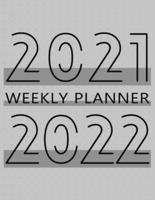 2021-2022 Monthly Planner: 24 Month Agenda, Monthly Organizer Book for Schedule and Activities, 2 Year Calendar Notebook, White Paper, 8.5″ x 11″, 122 Pages