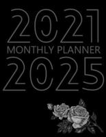 2021-2025 Monthly Planner: 60 Month Agenda for Women, Monthly Organizer Book for Activities and Appointments, 5 Year Calendar Notebook, White Paper, 8.5″ x 11″, 330 Pages