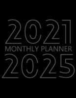 2021-2025 Monthly Planner: 60 Month Agenda for Men, Monthly Organizer Book for Activities and Appointments, 5 Year Calendar Notebook, White Paper, 8.5″ x 11″, 330 Pages