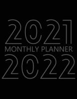 2021-2022 Monthly Planner: 24 Month Agenda for Men, Monthly Organizer Book for Activities and Appointments, 2 Year Calendar Notebook, White Paper, 8.5″ x 11″, 136 Pages