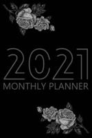 2021 Monthly Planner: 12 Month Agenda for Women, Monthly Organizer Book for Activities and Appointments, Calendar Notebook, Cream Paper, 6″ x 9″, 70 Pages