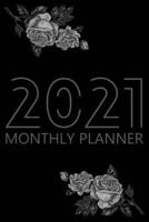 2021 Monthly Planner: 12 Month Agenda for Women, Monthly Organizer Book for Activities and Appointments, Calendar Notebook, White Paper, 6″ x 9″, 70 Pages