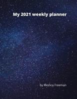 My 2021 weekly planner: Beautiful weekly planner for 2021 one page per week