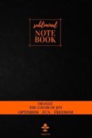 Subliminal Notebook : Orange The Color of JOY,  Optimism, Fun, Freedom, Orange Color Significance, Unlined/ Blank Well-Being Journal, Orange Planner of Enthusiasm