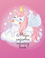 Magic unicorns coloring book