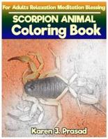 SCORPION ANIMAL Coloring Book for Adults Relaxation Meditation Blessing