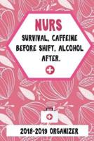 Nurs Survival, Caffeine Before Shift, Alcohol After.