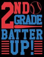 2nd Grade Batter Up Primary Composition Notebook For Boys Baseball