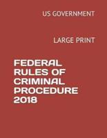 Federal Rules of Criminal Procedure 2018