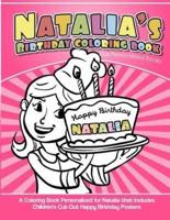 Natalia's Birthday Coloring Book Kids Personalized Books