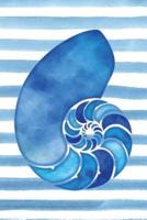 Ocean Blue Sea Shell Watercolor Journal