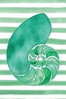 Ocean Green Sea Shell Watercolor Journal